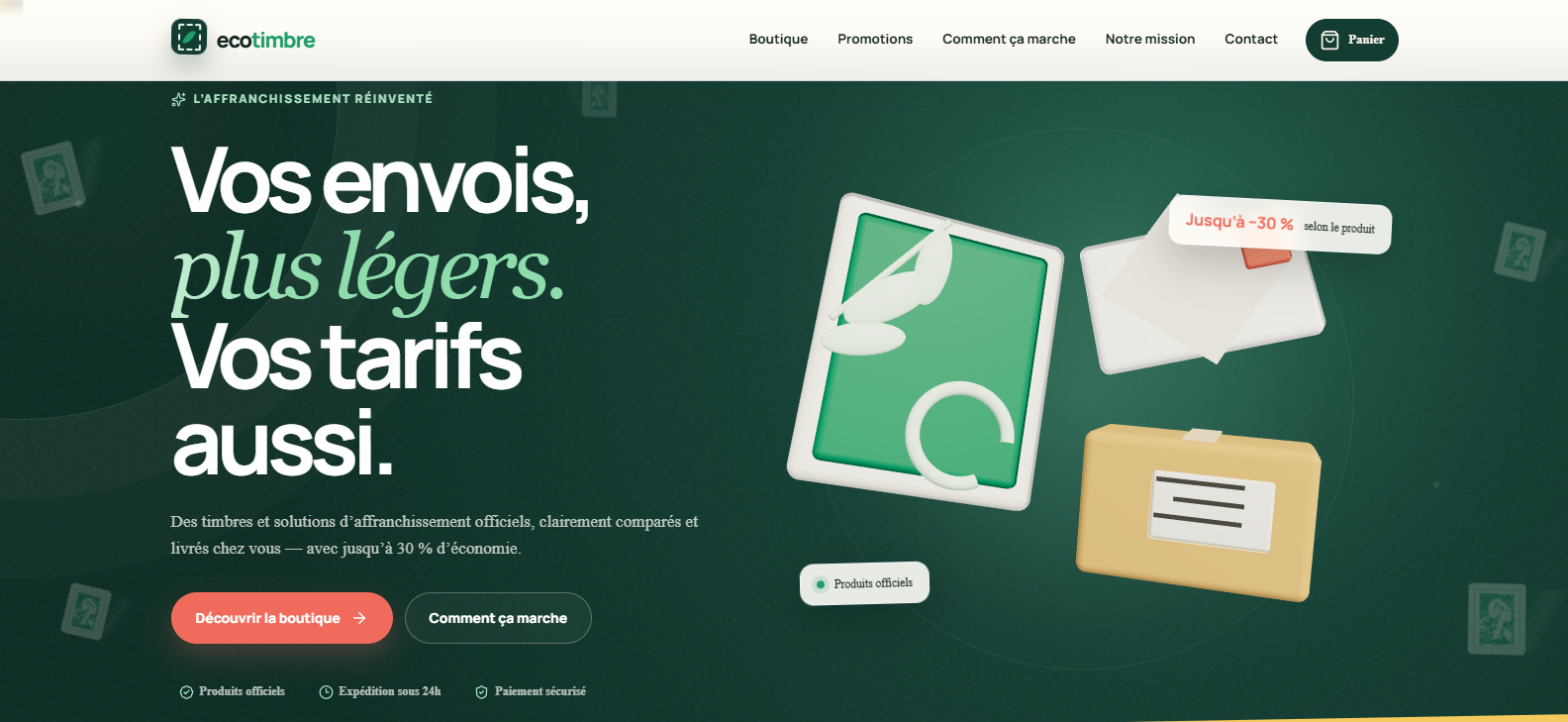 Capture de la plateforme Ecotimbre